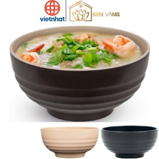  Set 5 Tô tròn phíp thái nhựa VIỆT NHẬT - Gân nhám dày dặn - Cơm canh hàng quán buffet - 6832 52 