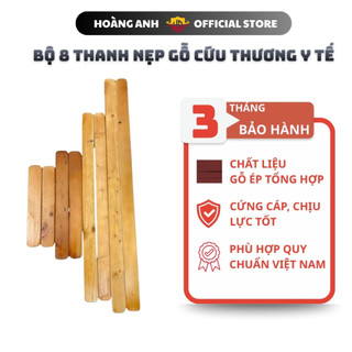 Bộ 8 thanh nẹp gỗ sơ cấp cứu hàng Việt Nam chất lượng cao