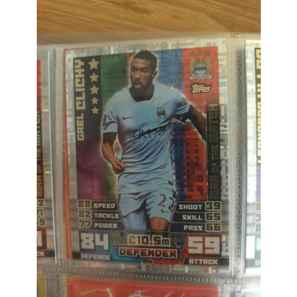 Thẻ Bóng Đá Topps Match Attax 14/15 EXTRA Man of the Match Gael Clichy - Manchester City - Man City 