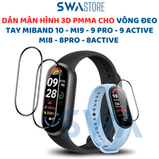  Cường Lực Dẻo 3D Chịu Lực Chống Trầy Dùng Cho Miband Mi band 10 9 8 7 Pro Active SWA 