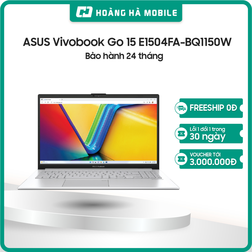 Laptop ASUS Vivobook Go 15 E1504FA-BQ1150W (AMD Ryzen 5 7520U/16GB/512GB/AMD Radeon/15.6" FHD/Win 11