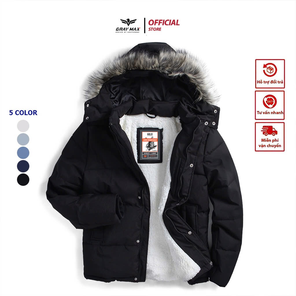 Áo khoác phao nam chần bông Đại Hàn, lót lông cao cấp siêu Ấm, khử khuẩn, sêu nhẹ, giữ nhiệt cực tốt