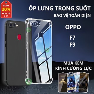  Ốp lưng OPPO F7  F9 chống sốc trong suốt silicon bảo vệ camera-Panda 