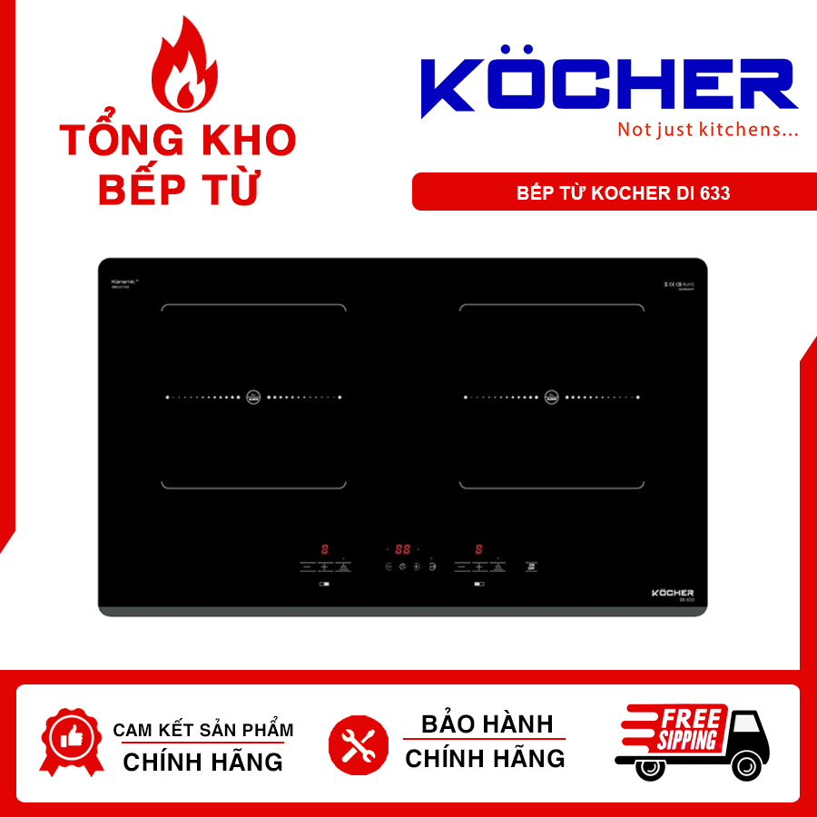 Bếp từ kocher DI-633 chính hãng giá tốt,bảo hành 24 tháng, lắp đặt miễn phí tại nhà.