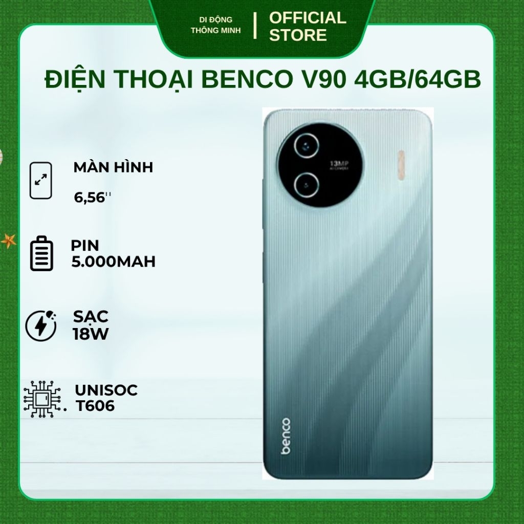 (CHÍNH HÃNG) Điện Thoại Benco V90 Plus 4GB/64GB Mới Nguyên Seal BH 24 Tháng