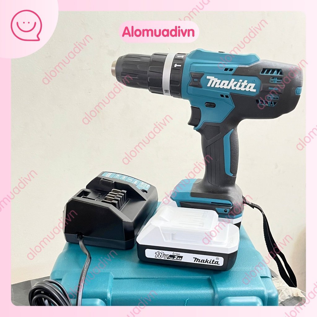 Máy khoan pin Makita HP488DWAE ( 18V ) 2 pin 2.0AH (Máy)
