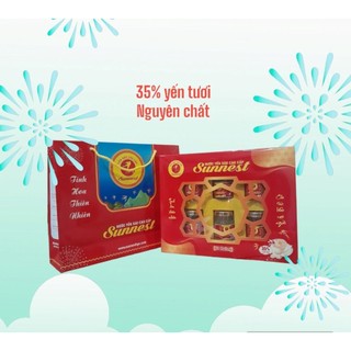  Thùng Hộp quà  6 hộp ,yến sào cao cấp sunnest đường phèn ,dành cho người lớn ,,làm quà biếu tặng 35% yến 