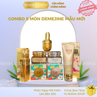  Bộ 5 Món Kem Ngày Đêm Serum Sữa Rửa Mặt Kem Chống Nắng Demejine - Hàng chính hãng 
