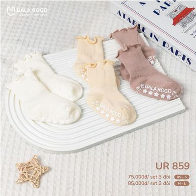 Tất chân chống trượt UALAROGO có lớp ma sát ở bàn chân an toàn đi lại di chuyển 1116