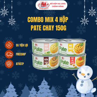 Combo mix 4 vị pate chay 150g - Đồ hộp Hạ Long