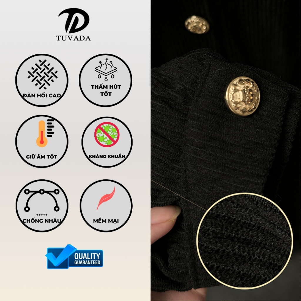 Váy dài tay dáng dài mùa đông cổ polo Tuvada, XẢ 25K đầm dài sang chảnh nhung tăm cúc vàng - VND140 | BigBuy360 - bigbuy360.vn