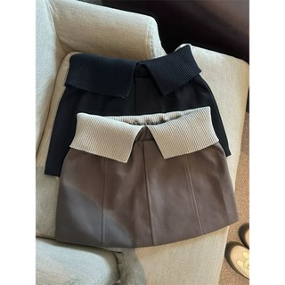   Bigsize 55-100kg  Chân váy chữ A phối cạp dệt kim tinh tế siêu tôn dáng 