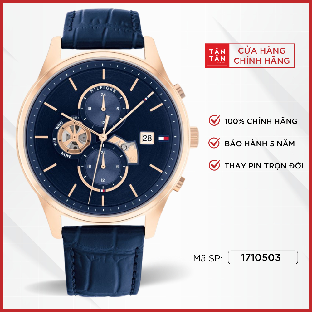 Đồng Hồ Nam Tommy Hilfiger Weston 1710503 Quartz 44mm - Đồng Hồ Tân Tân
