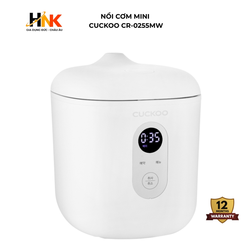 Nồi cơm mini Cuckoo CR-0255MW – Nhỏ gọn, nấu nhanh, cơm dẻo thơm cho 1–2 người, nội địa Hàn Quốc