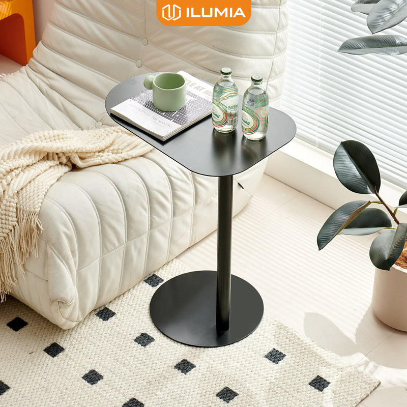 Bàn trà, bàn cafe chân thép sơn tĩnh điện mặt gỗ MDF cao cấp thương hiệu ILUMIA - GM116