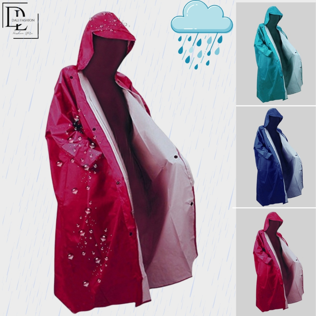 [Loại 1] Áo Mưa Vải Dù Da Cá Cao Cấp, Chống Thấm Tuyệt Đối, Vải Dày Dặn, Siêu Bền, Siêu Đẹp, Che Kín Cả Người!