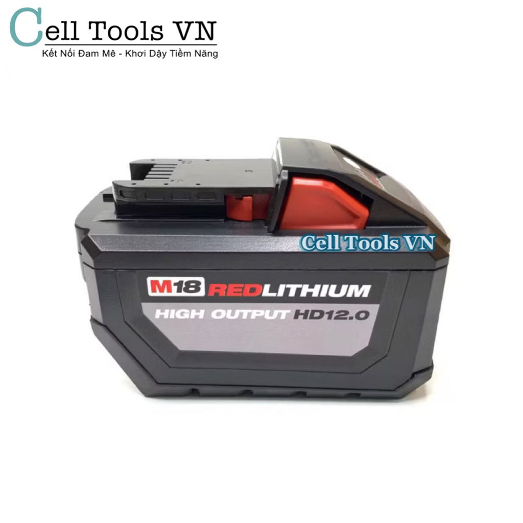 Vỏ Milwaukee 18V - 12Ah 5S3P nhận sạc zin (15cell - 21700)
