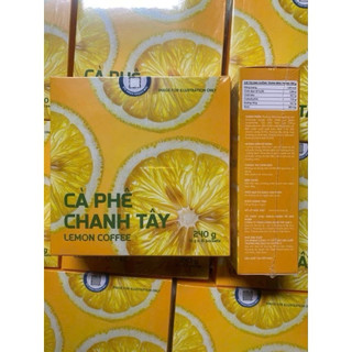 Cà Phê Hoà Tan Vị Chanh Tây Lemon Coffee Chính Hãng Hộp 15 Gói