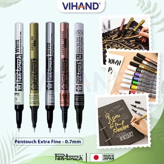  Bút sơn dầu viết thiệp vẽ đa chất liệu Sakura Pentouch Metallic - Extra Fine 0.7mm 