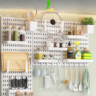  Bảng Pegboard Treo Tường Dụng Cụ Nhà Bếp - Kệ Decor Nhà Bếp Đa Năng Trang Trí Đẹp Mắt 
