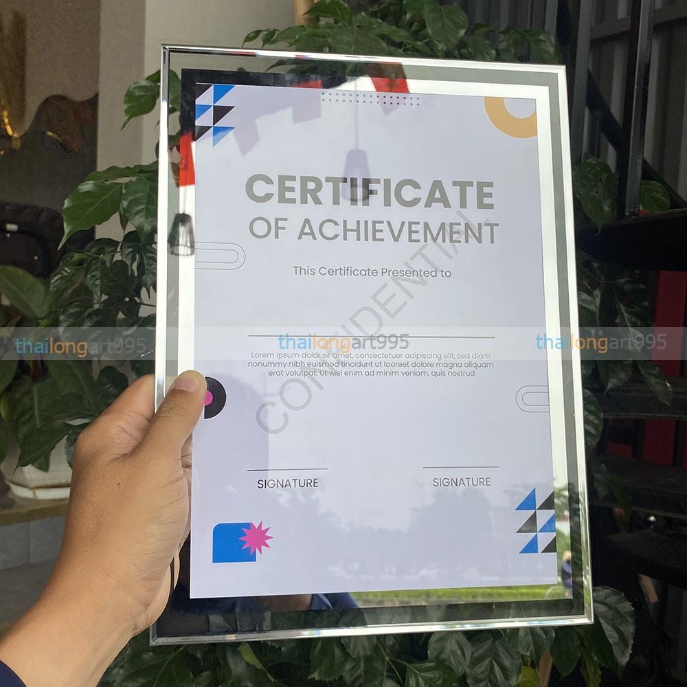 Khung Giấy Khen, Bằng Khen A4, A5 Mặt Kính Tràn Viền - 6909HN_GK