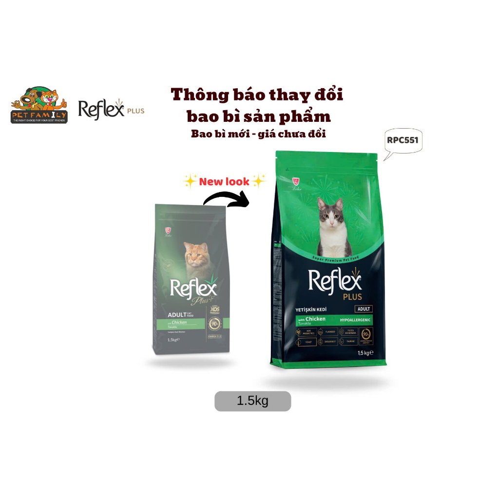 [1KG Lẻ] Hạt Reflex Plus Vị Gà Cho Mèo Con