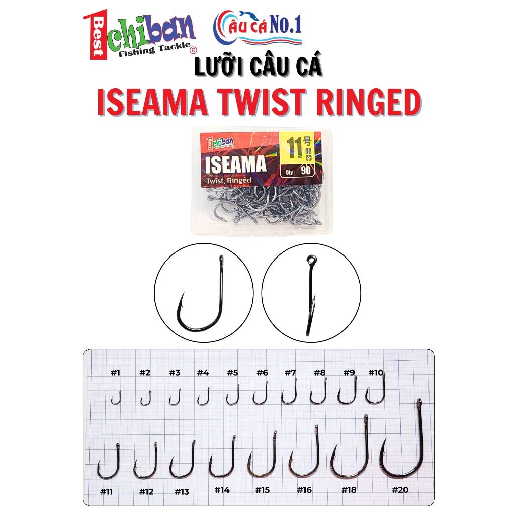 LƯỠI CÂU CÁ - LƯỠI HỘP ICHIBAN ISEAMA TWIST RINGED