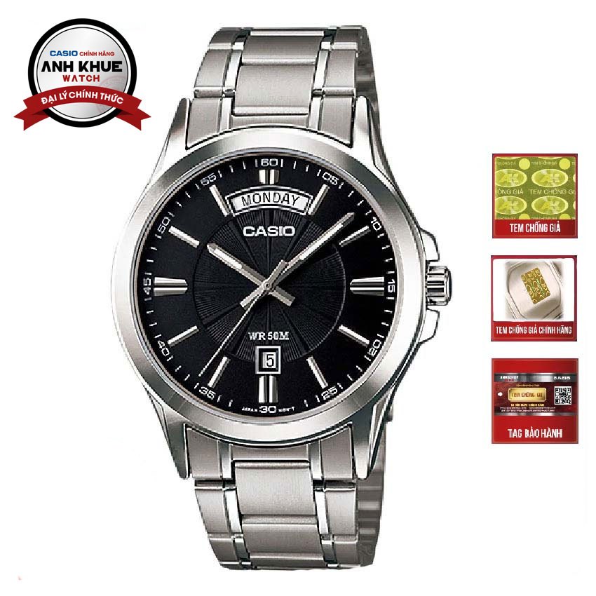 Đồng hồ nam Casio MTP-1381D-1AVDF dây kim loại