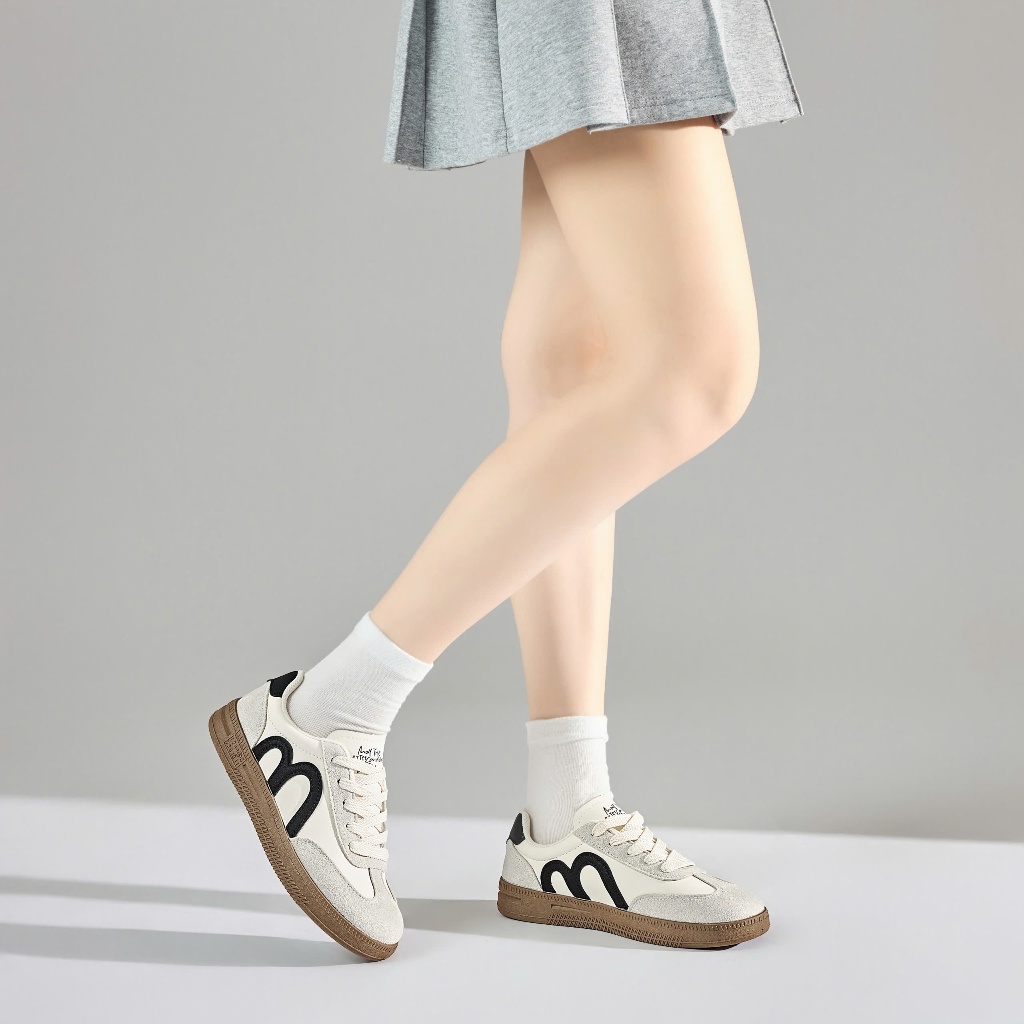 Giày Thể Thao Nữ MWC A327 - Sneaker Nữ Cổ Thấp Da Lộn Trẻ Trung Thời Trang, Giày Cặp Nam Nữ