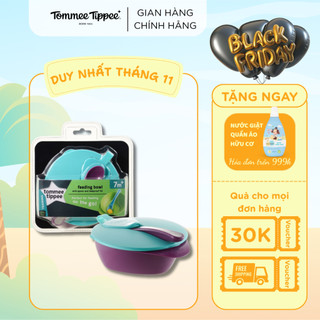 Bát ăn dặm có nắp kèm thìa cho bé Tommee Tippee Easy Scoop từ 7 tháng - Tím