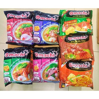  Mì Omachi Sườn Bò Tôm Chua Cay Spaghetti Riêu Cua Bắp Bò   5 gói  