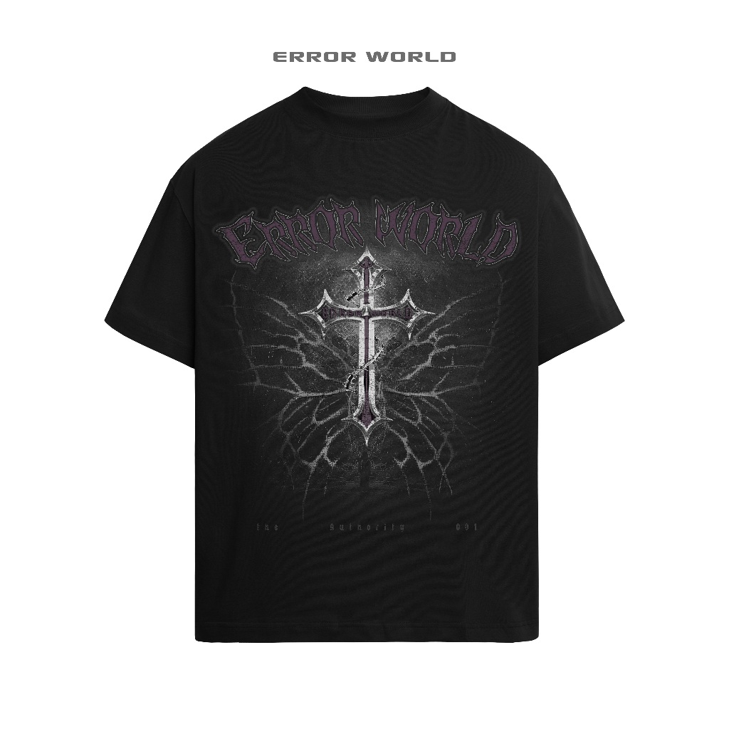 Áo thun ERROR WORLD  -  "Version 2" AUTHORITY/ Black