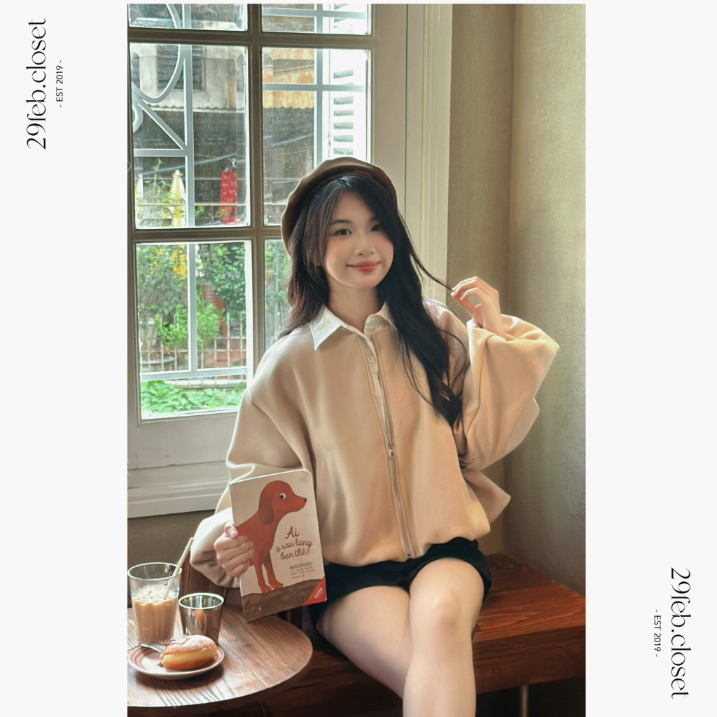 Áo khoác dạ ép 2 lớp dáng bồng, Áo khoác dạ hai lớp ấm áp - 29feb.closet - A573 | BigBuy360 - bigbuy360.vn