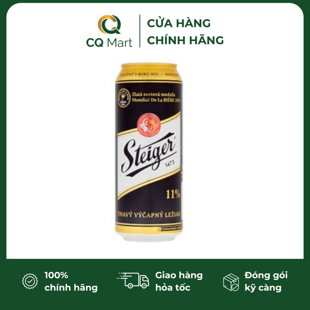 [ hỏa tốc ] Bia Đen Steiger 4,5% - Lon 500ml