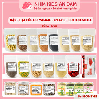 Gói 100g Hạt - Đậu Hữu Cơ Markal Nấu Cháo Ăn Dặm - Nấu Sữa Hạt Cho Bé Từ 6 Tháng - Nhím Kids Ăn Dặm