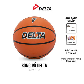 Bóng Rổ DELTA Size 5,6,7 Cao Su Màu Cam Chơi Sân Trong Nhà, Ngoài Trời Cho Bé Từ 5 Tuổi DELTABR01
