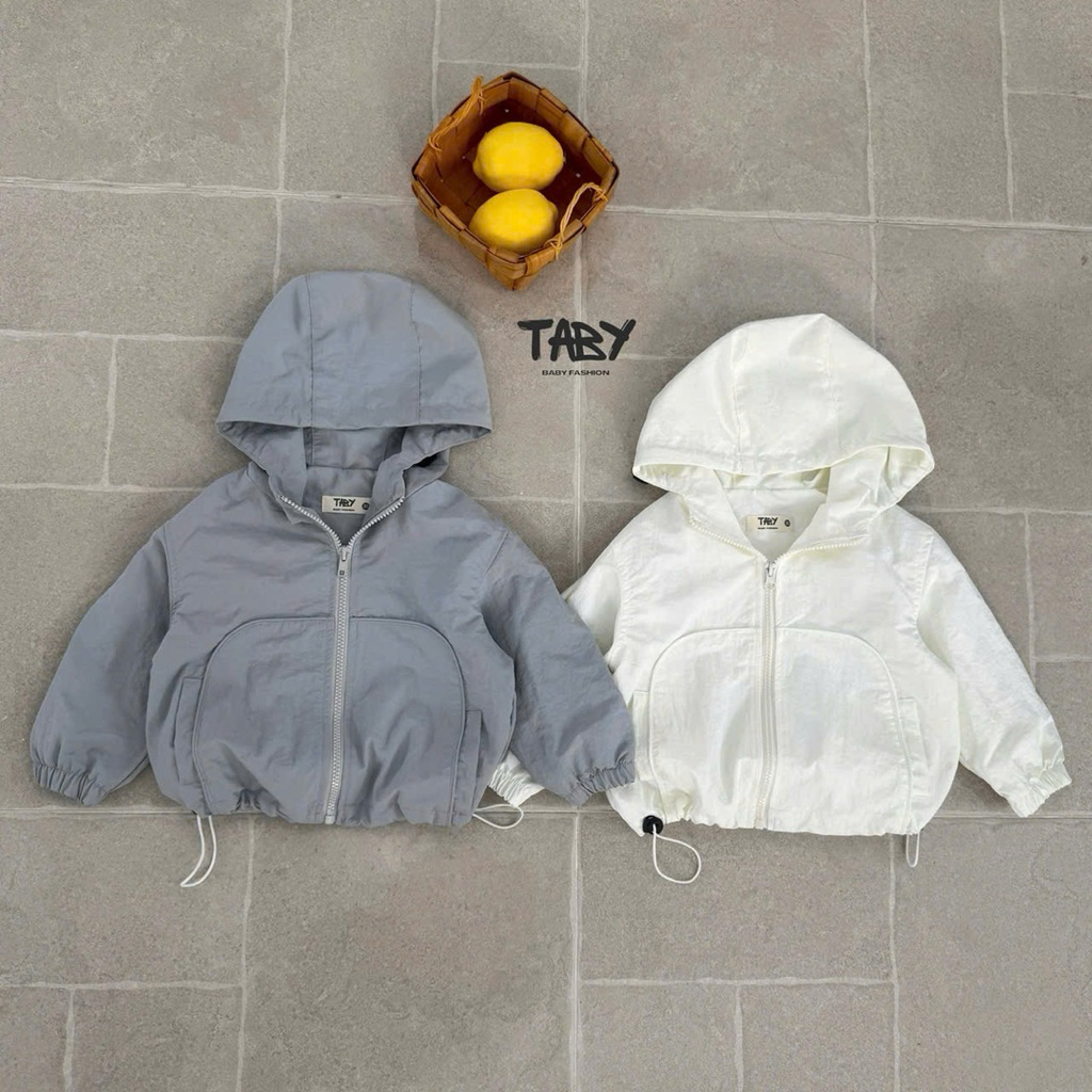 TB59 Áo khoác gió cho bé Taby Kids, thiết kế phối túi năng động cho bé 8-23kg
