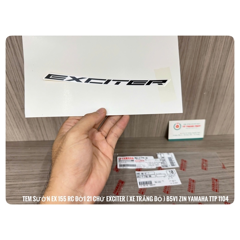 Tem sườn Ex 155 RC đời 21 chử Exciter ( Xe Trắng Đỏ ) B5V1 - (Miếng) B5VF174G0000