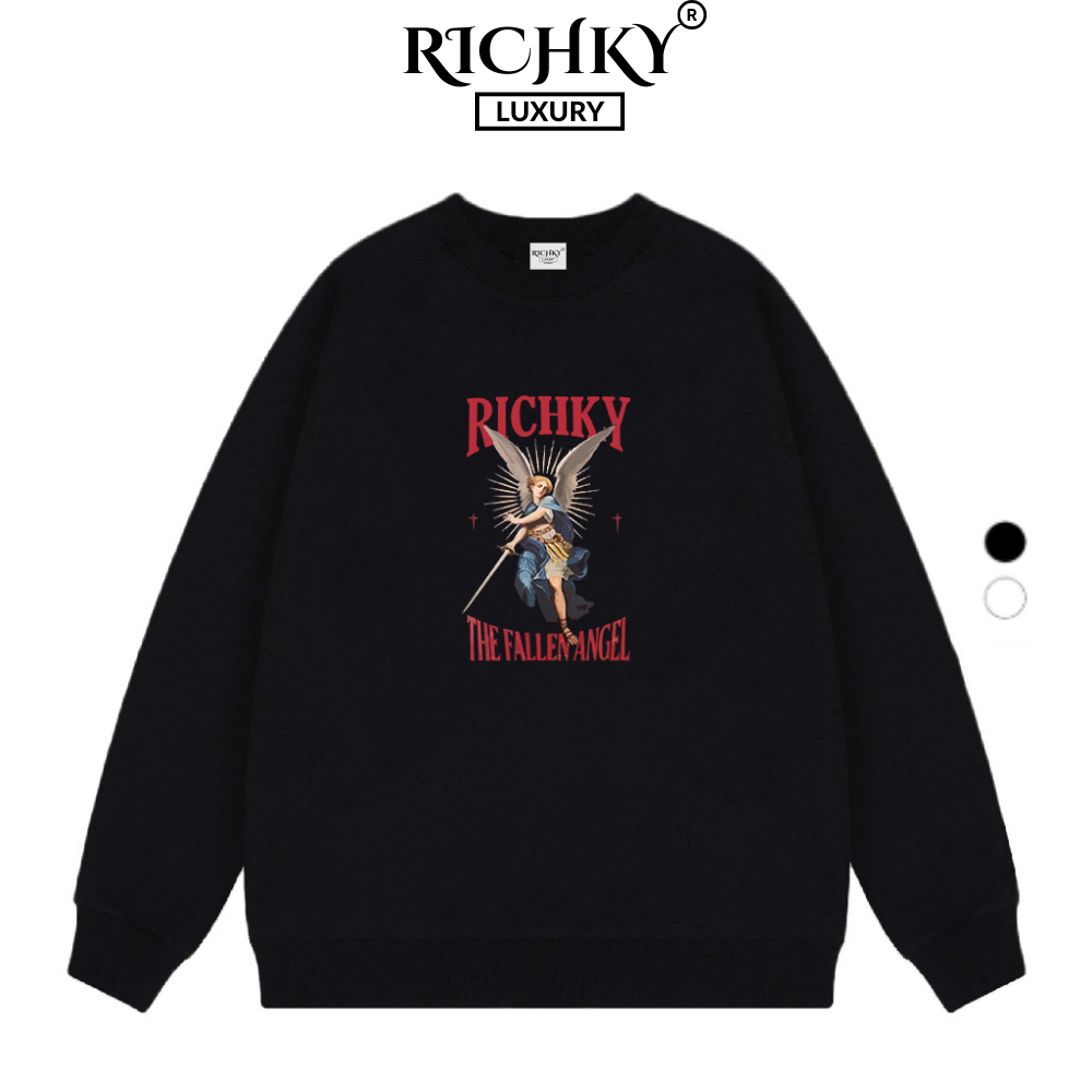 Áo Sweater Richky Luxury Premium Nỉ Thiên Thần Fallen Angel
