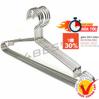 Bộ 10 móc DÀY treo quần áo người lớn, trẻ em | móc nhôm phơi đồ quần áo em bé