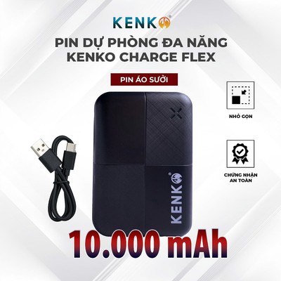 Pin dự phòng đa năng KENKO Charge flex 10000mAh 5v dành cho áo sưởi nhỏ gọn, mang được lên máy bay