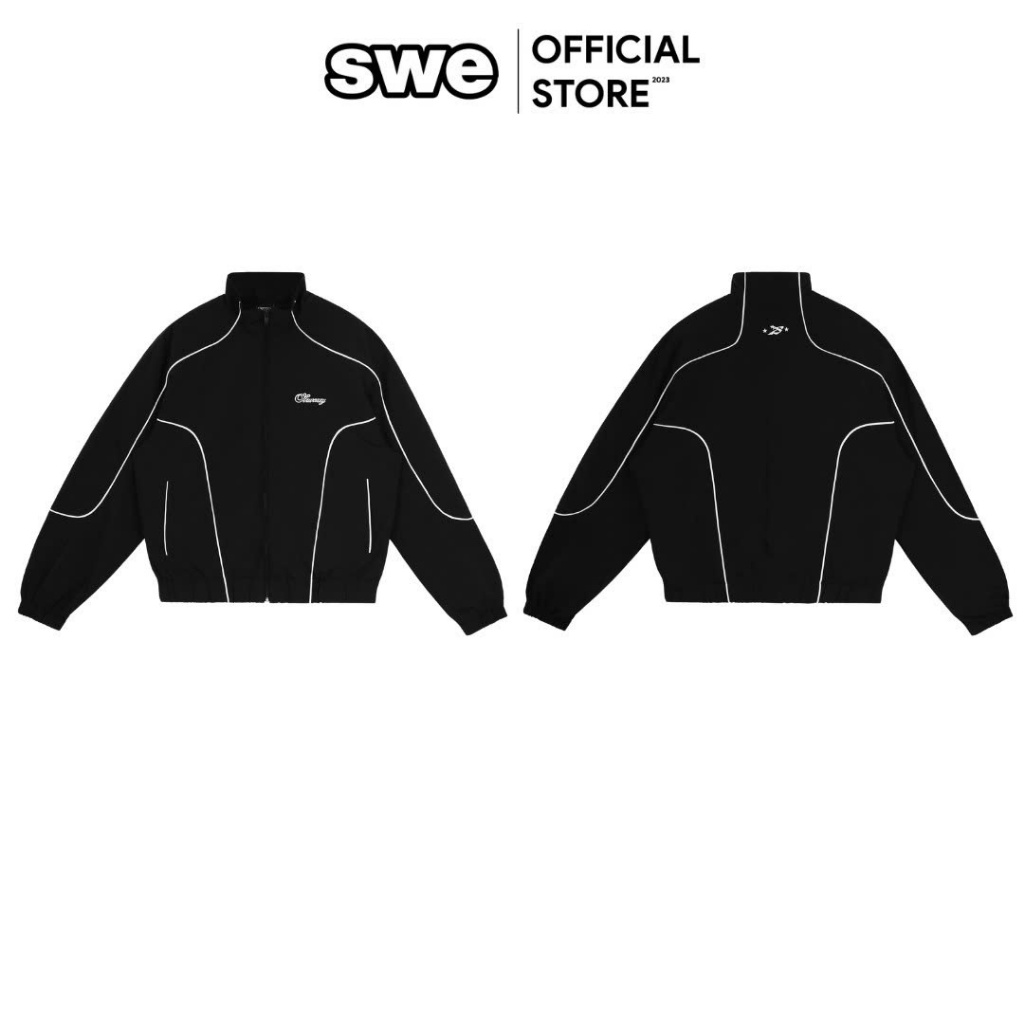 Áo Khoác Jacket Dù Unisex Local Brand SWE VELOCITY TRACK JACKET - Đen