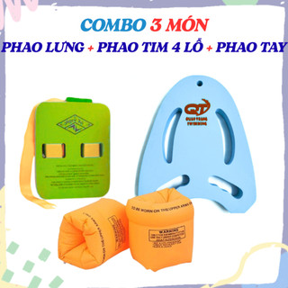 Combo tiết kiệm cho bé (phao tay 1 cặp + phao lưng + phao tim)