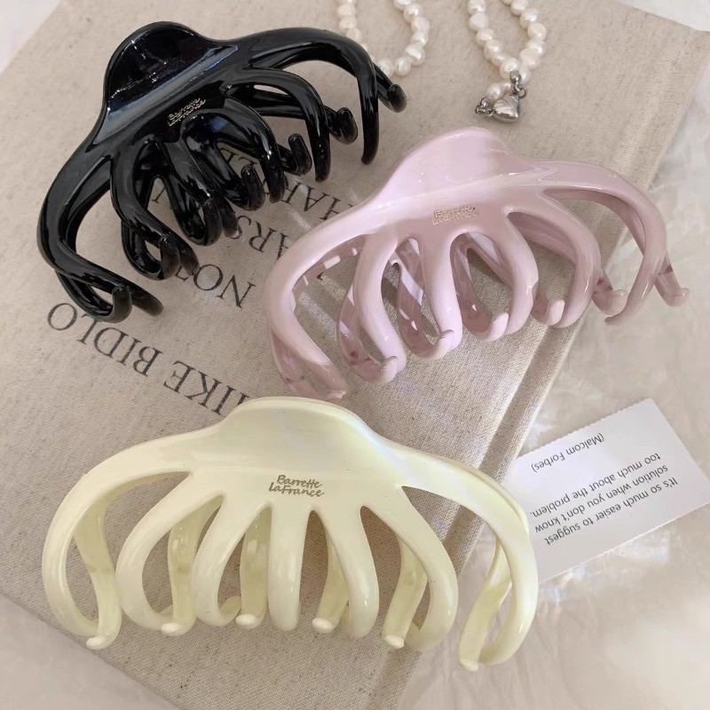 Kẹp Tóc Bạch Tuộc Acrylic Có Chữ Xinh Xắn Dễ Thương Phụ Kiện Tóc Empoli