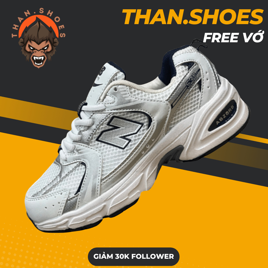 Giày Sneaker NB 530 Retro Running Navy, NB Trắng Xanh Bạc - Than.Shoes