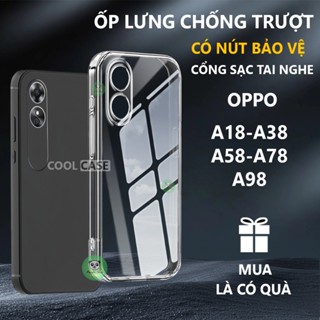 Ốp lưng bảo vệ chân sạc OPPO A18 /A38 /A58 /A78 /A98 chống trơn trượt-Cool Case