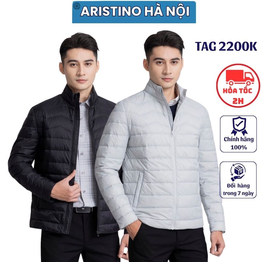 Áo Khoác Lông Vũ ARISTINO Giữ Ấm, Chống Gió, Chống Nhăn AJK044W3