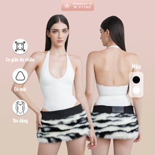  Sunni Shapewear Bodysuit Định Hình Có Mút Ngực - Bodysuit Cổ Yếm Hở Lưng Gom Gọn Mỡ Thừa - KHÔNG KÈM CHÂN VÁY 