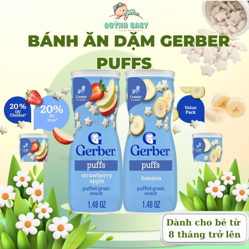 [CHÍNH HÃNG] Bánh ăn dặm Gerber ngôi sao cho bé [TEM PHỤ]