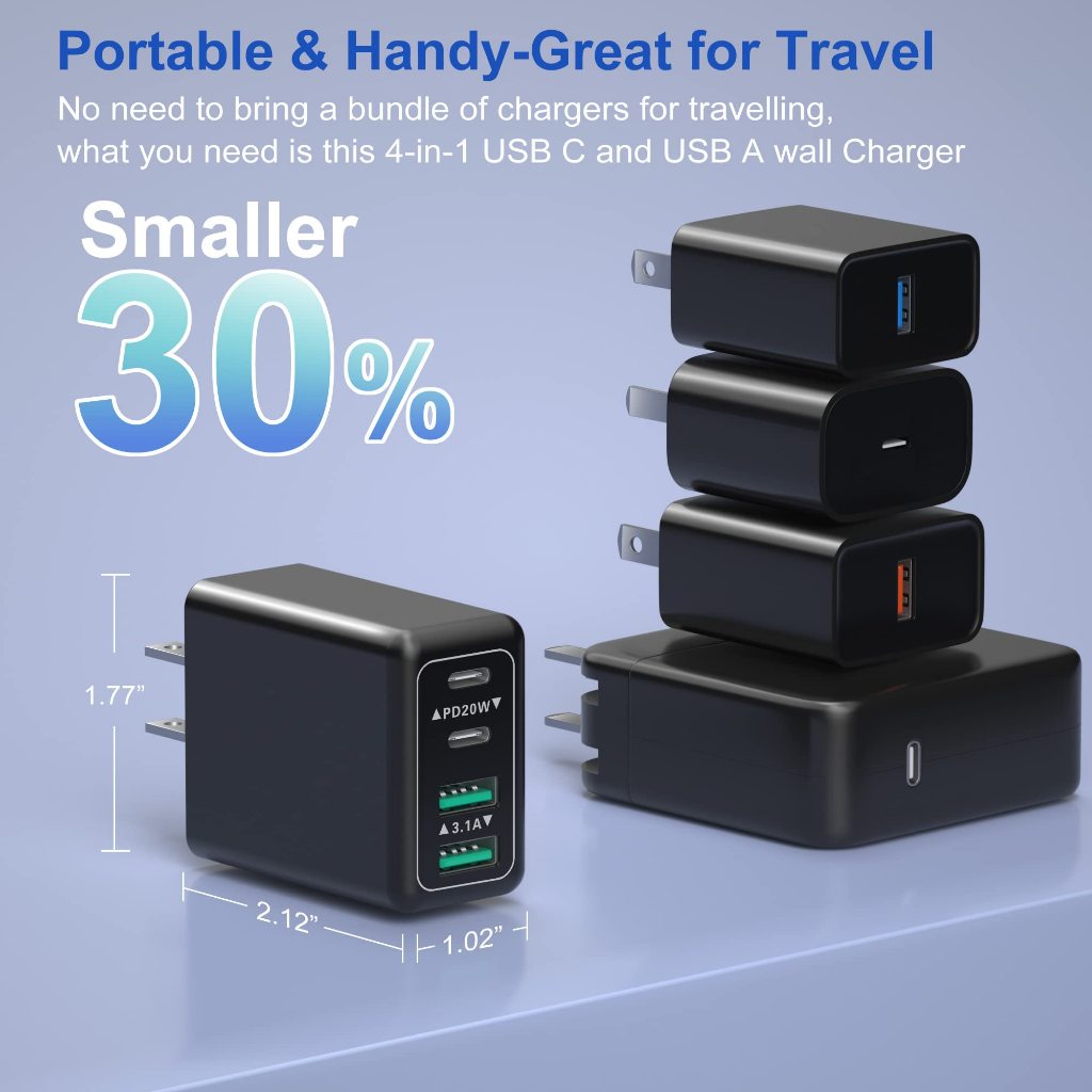 Bộ củ sạc nhanh 10W 18W 20W 25W 30W Type C USB A dành cho điện thoại Xiaomi Ip Huawei OPPO Vivo LG S